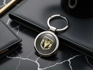 Dodge Porte-clés Métal Look Premium Acier Inox